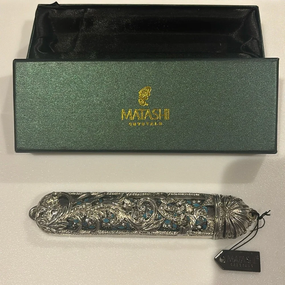 Matashi 5.5" Hand Painted Enamel Mezuzah - Picture 1 of 7